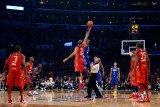 2011 NBA All Star Game, Los Angeles, CA - February 20: Tim Duncan and Dwight Howard