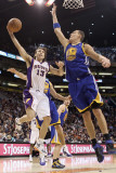 Golden State Warriors v Phoenix Suns, Phoenix, AZ - February 10: Steve Nash and Andris Biedrins