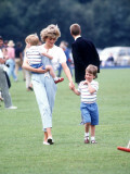 Buy Princess of Wales with Prince Harry and Prince William at a polo match at Windsor at AllPosters.com