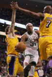 Los Angeles Lakers v Boston Celtics, Boston, MA - February 10: Paul Pierce, Lamar Odom and Pau Gaso