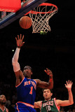 Milwaukee Bucks v New York Knicks, New York, NY - February 23: Amare Stoudemire and Carlos Defino