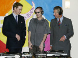 Buy Prince Charles and Prince William visiting Newport in Wales where theu visited the homeless at the at AllPosters.com