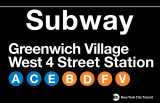 New York- Greenwich Village Metal Sign