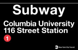 New York- Columbia Metal Sign