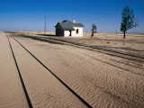 Abandoned Railway Station in Namib Desert Between Aus and Luderitz