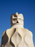 Chimney Pots on Roof of Casa Mila, also known as La Pedrera, Designed by Antoni Gaudi