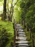Stone Steps Leading Through Shoyoen Garden at Rinno-Ji Temple Photographic Print