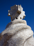 Chimney Pots on Roof of Casa Mila, also known as La Pedrera, Designed by Antoni Gaudi