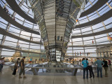 Visitors Inside Glass Dome on Top of Parliamentary Building, the Reichstag, Mitte
