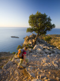 Hiker on Path High Loutro