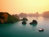 Overhea of Some of Bay's 3000 Limestone Islands Seen from Rotunda on Summit of Titop Island