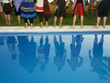 Buy Reflections in the Pool, at Poolside New Year Celebration. at AllPosters.com