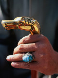 Detail of Guide's Walking Stick and Ring