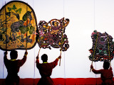 Performance of Nang Yai (Large Shadow Puppets) at Wat Khanon Temple