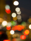 City Lights and Car Headlights at Night.