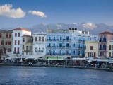 Hania Harbour with White Mountains Behind