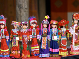 Dolls in Hill-Tribe Costumes for Sale at Sunday Market