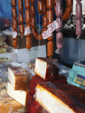 Buy Hanging Sausages and Goat's Cheese on Farmers' Market Stall Near Plaza Nuestra Senora Del Pino at AllPosters.com