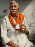 Man Drinking His Afternoon Chai