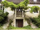Double Stairway Leading into House Photographic Print