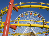 Buy Ferris-Wheel and Roller Coaster, Pacific Park on Santa Monica Pier at AllPosters.com