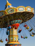 People Riding on Sea Swings at Santa Cruz Beach Boardwalk Amusement Park