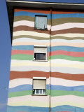Bold Colours Decorating Facade of Apartment Building