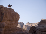 Desert Landscape with Donkey Rider on Ridge-Top