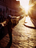 Buy Cobbled Street of Old Town at Sunset at AllPosters.com