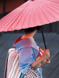 Geisha with Umbrella in Gion District