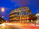Colosseum and Traffic on Via Del Fori Imperiali