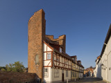 Halbturm, a Half Tower and Half House at an Der Mauer Street