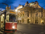Tram Outside Statsoper (Opera House) at Opernring, Innere Stadt