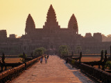 Angkor Wat Silhouetted Against a Sunris