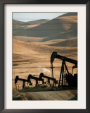 Oil Pumps Work the Midway Sunset Oil Field West of Taft, Calif.