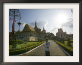 Royal Palace Guard Stands During Coronation Ceremonies in Phnom Penh Thursday October 28, 2004 Framed Photographic Print