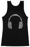 Buy Juniors: Tank Top - Headphones out of Different Music Genre's at AllPosters.com