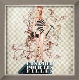 C'Est Que Pour les Filles (Only for Girls) Gerahmter Kunstdruck