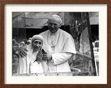 Pope John Paul II Holds His Arm Around Mother Teresa