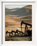 Oil Pumps Work the Midway Sunset Oil Field West of Taft, Calif.