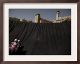 Jewish Woman with Her Children Outside the Tomb of the Patriarchs During Passover Celebrations