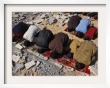 Palestinians Pray in Rubble of Mosque Destroyed in Israeli Military Offensive, Northern Gaza Strip
