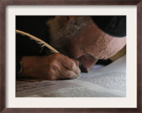 Ultra-Orthodox Jew Writes Some of the Last Words in a Torah Scroll