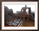 Muslims Offer Eid Prayers at the Ruins of Jami Mosque, Which was Built in 1345 AD