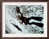 A Diver in a Santa Clause Costume Feeds Fish as Part of a Christmas Event