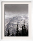 Emmons Glacier Reflects a Bit of Sunlight as Clouds Cover the Summit of Mount Rainier