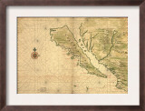 1650 Map of Baja California and Northwest Mexico, Showing California as an Island