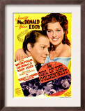 The Girl of the Golden West, Nelson Eddy, Jeanette Macdonald on Midget Window Card, 1938