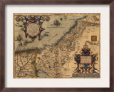 1570 Map of Palestine, from Abraham Ortelius