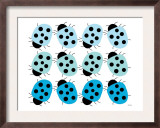 Blue Lady Bug Family